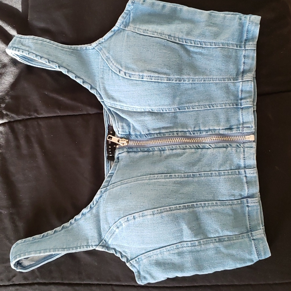 Denim crop top
